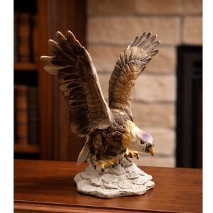 Vintage J. Byron Bald Eagle Figurine Hand Painted Wildlife Royal Crown Collector
